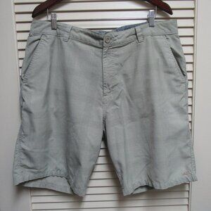 O'Neill Mens Shorts Size 38 Gray Plaid Flat Front Casual Chino Golf Travel